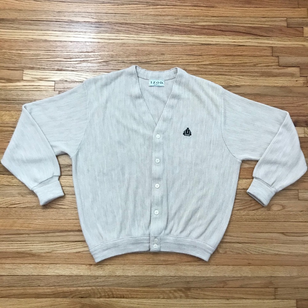 Vintage IZOD Beige Cardigan